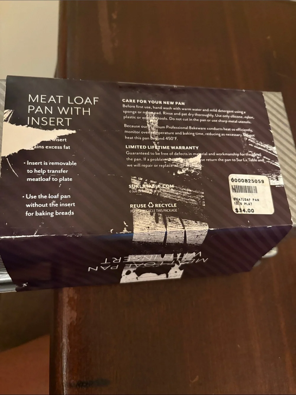 Sur La Table Platinum Professional Meat Loaf Pan With Insert